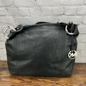 Michael Kors Black Nappa Soft Leather Slouchy Hobo Shoulder Handbag Purse. EUC!!